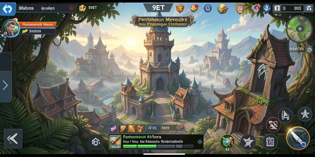 Tampilan gameplay menawan dari 9ET dalam aksi Tower Defense.