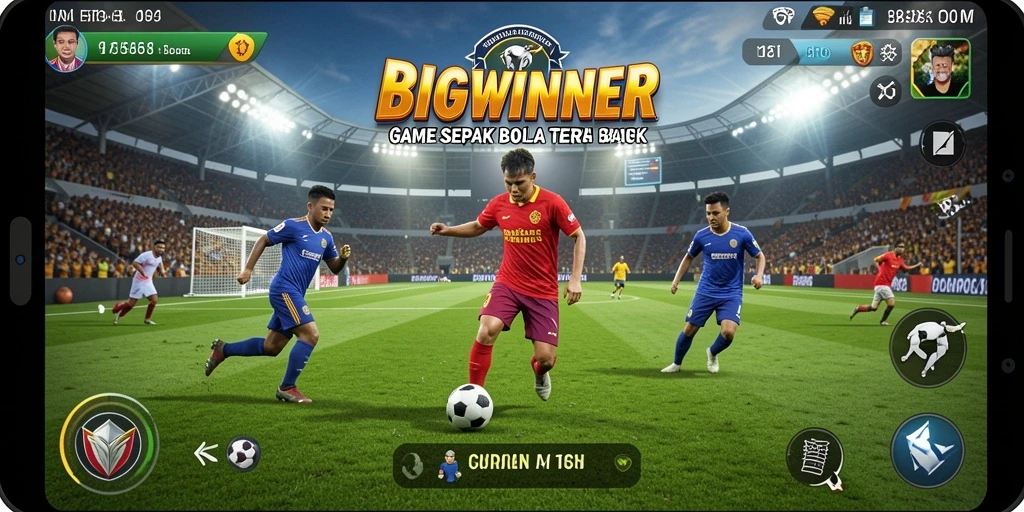 Tangkapan layar gameplay <strong>BIGWINNER</strong> menunjukkan aksi seru di lapangan.