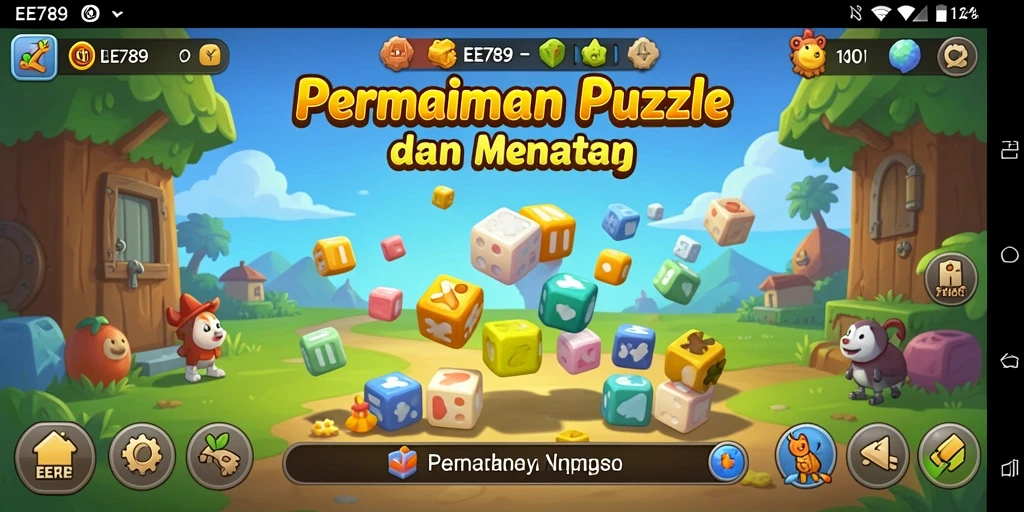 Tampilan gameplay EE789 dengan berbagai tantangan puzzle menarik.