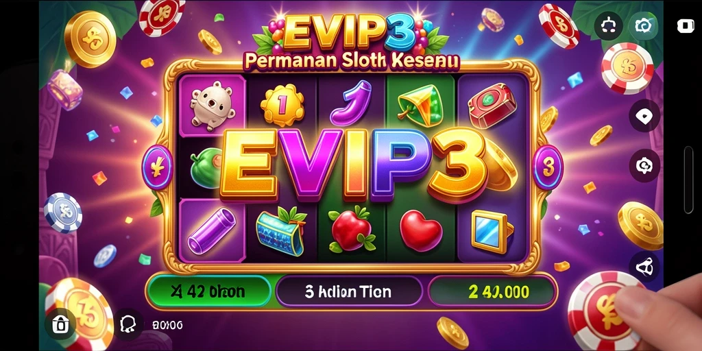Tampilan gameplay EVIP3 yang menarik dengan berbagai tema Slot.