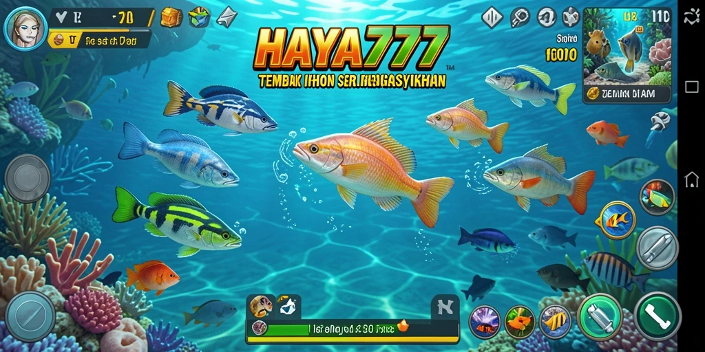 Screenshot HAYA777 menampilkan aksi seru dalam game Tembak Ikan.