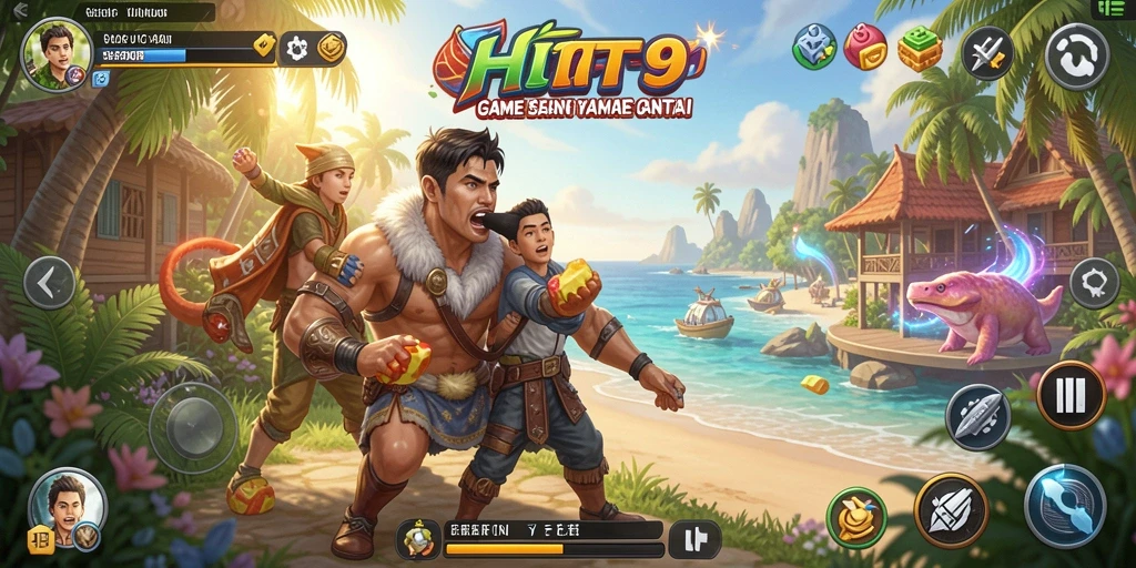 Tampilan gameplay <strong>HIT9</strong> yang ceria dan menghibur.