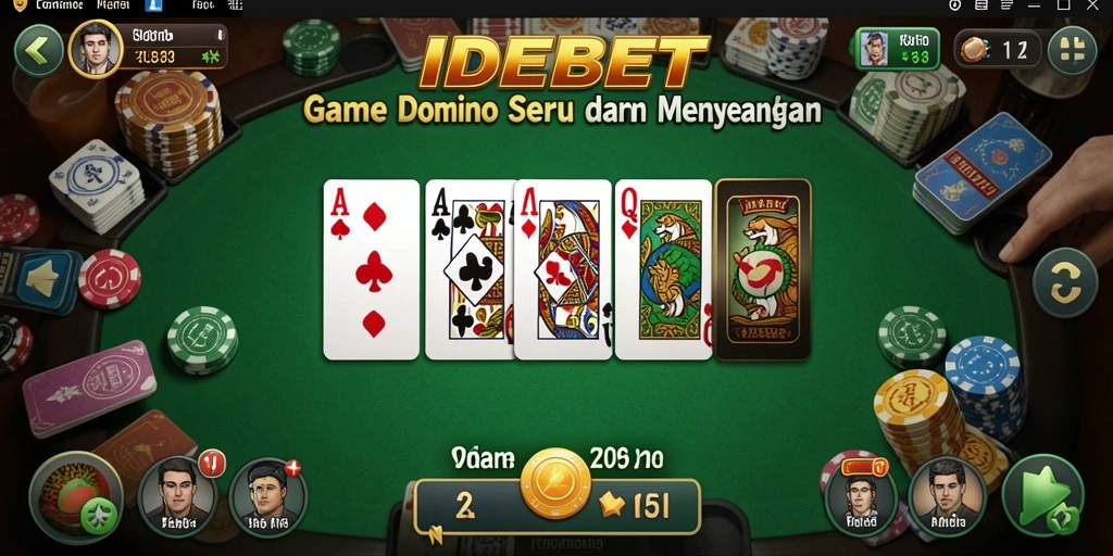 Gameplay seru dalam aplikasi Domino IDEBET.