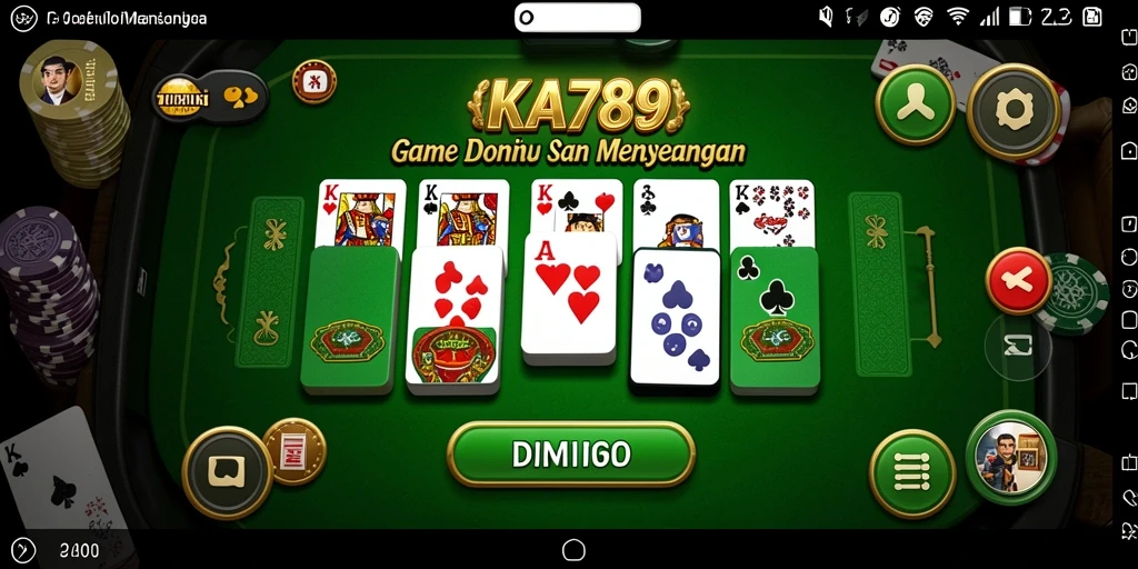 Tampilan gameplay KA789 yang menarik dengan suasana Domino yang seru.