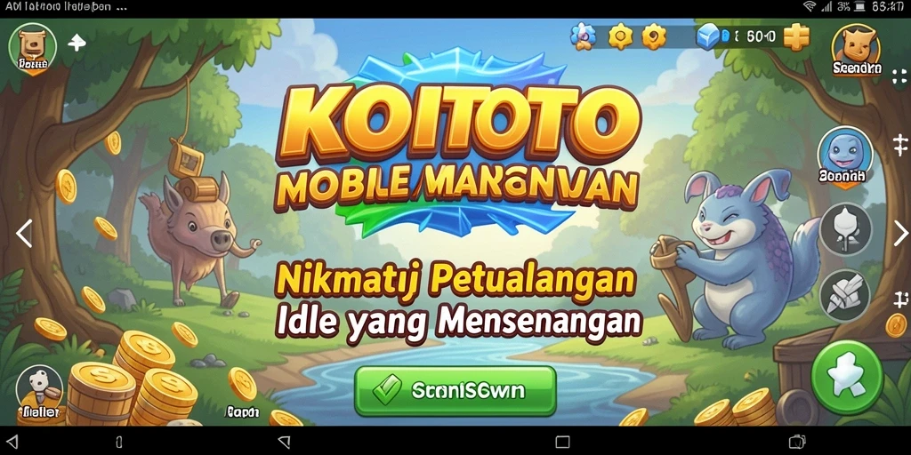 Screenshot gameplay KOITOTO menampilkan aksi Idle yang mendebarkan.