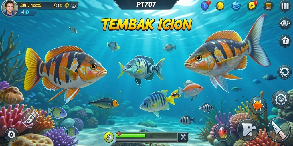 Tampilan gameplay seru dari PT707 saat menangkap ikan.