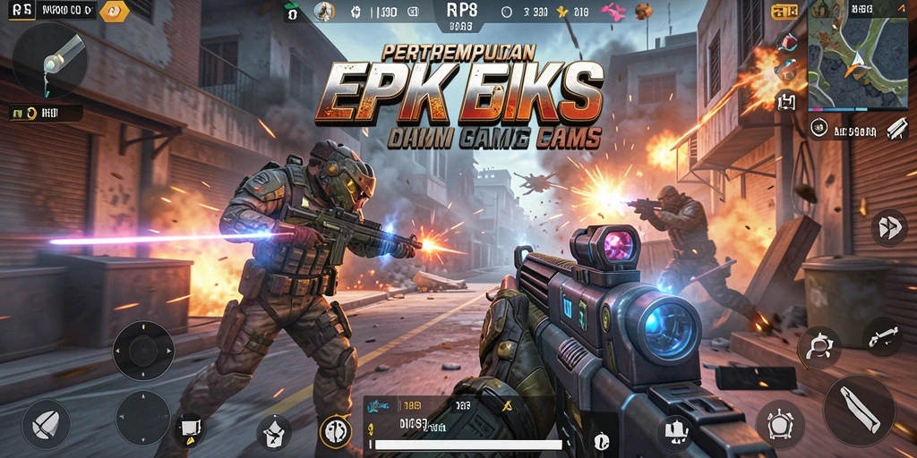 Gameplay mendebarkan di RP8 dengan aksi FPS yang intens.