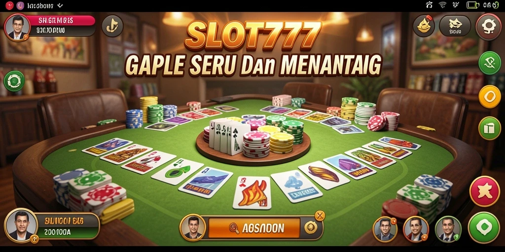Screenshot gameplay Gaple dengan tampilan menarik di SLOT777.