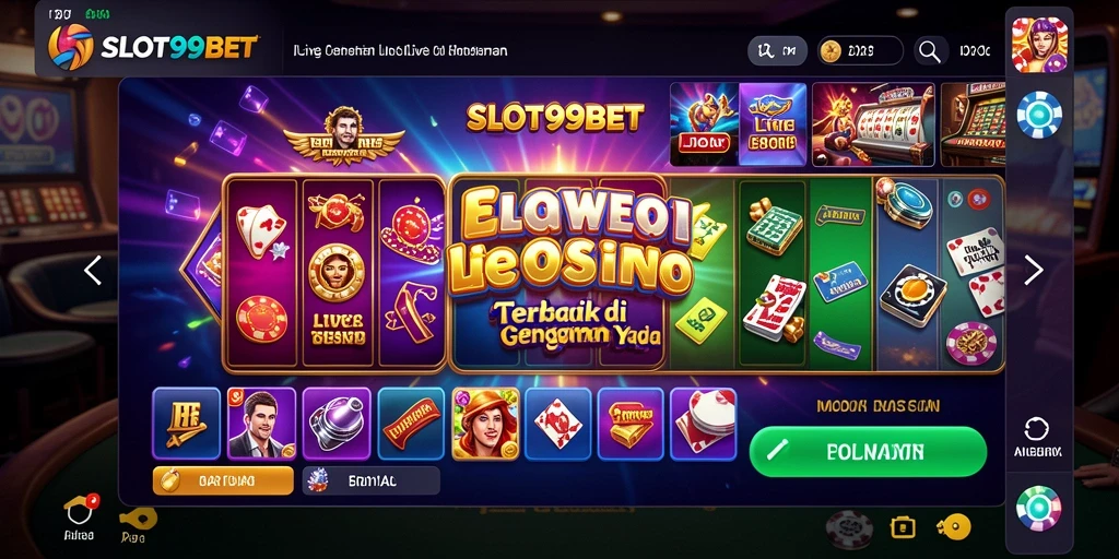 Tampilan gameplay menarik di Live Casino SLOT99BET.