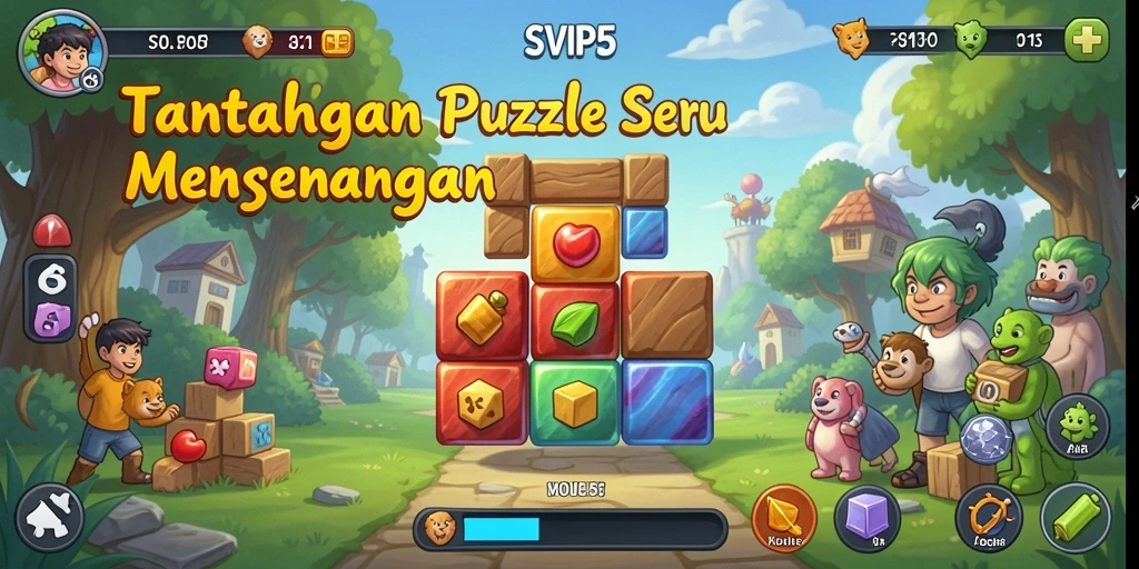 Screenshot tampilan gameplay SVIP5 dengan teka-teki menarik.