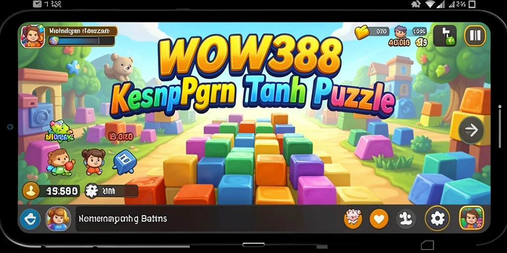 Tampilan seru dari gameplay WOW388 dalam menyelesaikan puzzle.